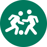 Icon showing two people playing football