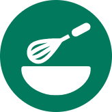 Icon of a whisk and a bowl