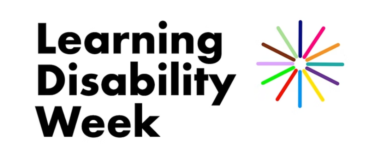 Learning Disability week logo with multicoloured star to the right