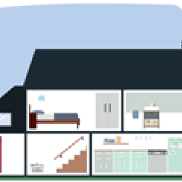 House illustration of adapted home